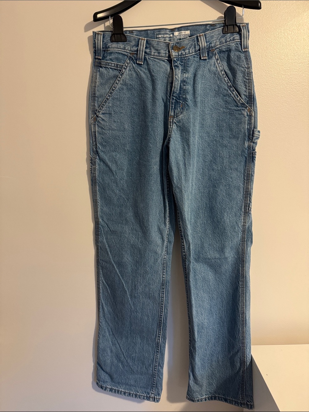 Men’s Carhartt Light Blue Loose Fit Carpenter Jeans
